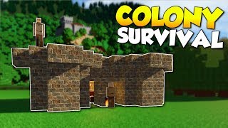 BUILDING A COLONY amp BECOMING KING  Colony Survival Gameplay Ep 1  Kingdom Building [upl. by Aicenat]