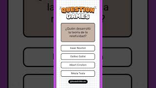 ¿Quién desarrolló la teoría de la relatividad Quiz en español quiz trivia adivinanza challenge [upl. by Carney]