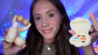 ASMR  Wooden Makeup amp Skincare layered sounds wooden personal attention [upl. by Calvo]