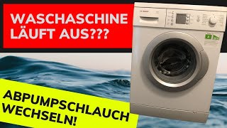 Waschmaschine undicht  Abpumpschlauch wechseln [upl. by Aicenad239]