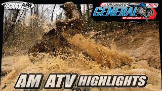 Racing at a flooded GNCC  General AM Atv Highlights [upl. by Dee952]