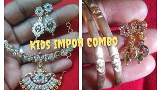 Kids Impon Attigai Bangles and Earrings Combo offer [upl. by Anilak]