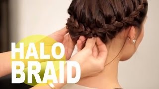 The Perfect Halo Braid for Short Hair  NewBeauty Tips and Tutorials [upl. by Ennoval]