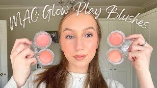 MAC Glow Play Blush 🤍  Swatches amp Try on [upl. by Loriner638]