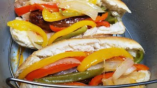 Ninja Foodi Italian Sausage with Peppers amp Onions johnsonville brats [upl. by Nnilsia211]