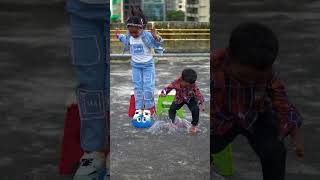 Anam Arhaan High Jump on Water Balloon 🎈🤪 shorts trendingshorts viralshorts [upl. by Eycal]