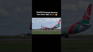 Kenya Airways B737 Take off from Nairobi airport to Accra [upl. by Hamish]