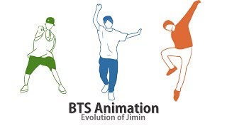 BTS Animation – Evolution of Jimin [upl. by Serilda]