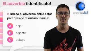 Ejercicio  Identifica el adverbio entre varias palabras [upl. by Nnagem]