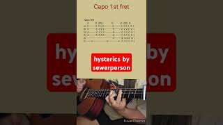 hysterics by sewerperson Acoustic Guitar Tab shorts [upl. by Aisekal]