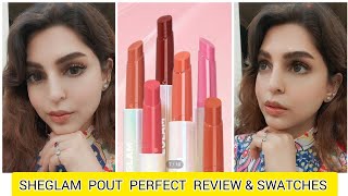 SHEGLAM POUT PERFECT SHINE LIP PLUMPER  REVIEW amp SWATCH [upl. by Tedman]