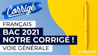 Bac de français 2021  on corrige les sujets qui sont tombés en voie générale [upl. by Taite]