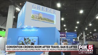 IMEX Convention in Las Vegas welcomes guests from across globe as travel ban is lifted [upl. by Tica37]