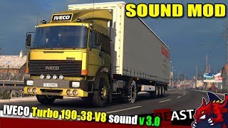 ETS2  sound mod quotIVECO Turbo 19038 V8 sound v30quot  review [upl. by Ludmilla703]