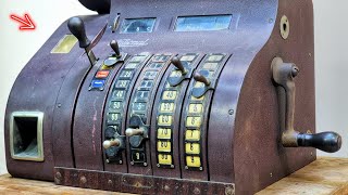 1952s quotNationalquot Cash Register Machine Restoration  Can It Still Print Receipts [upl. by Sergent]