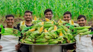 200KG CORN BHEL  Sweet Corn Bhel  Surats Famous Corn Bhel Recipe  Villag Rasoi [upl. by Acemaj]