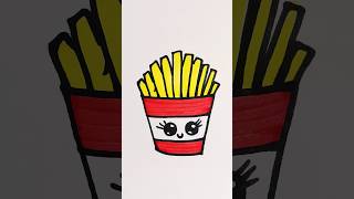 French Fries🍟😱😱😱 Very Creative Art 😱🌈 shorts drawing kids diy art satisfying trending yt [upl. by Katzir688]