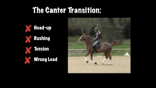 The Canter Transition How to Fix a Horse that Rushes Puts their Head up and Gets Tense [upl. by Ttnerb914]