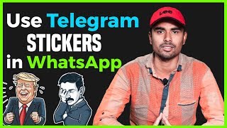 Use Telegram Cool Stickers On WhatsApp Android Users Only [upl. by Anilatak]