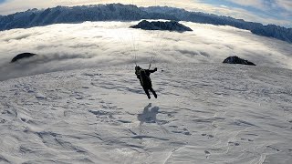 Winter Paragliding Hike amp Fly Mash Up [upl. by Dyke]