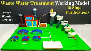 waste water treatment purificationfilter working model for science exhibition  diy howtofunda [upl. by Hael]