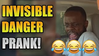 INVISIBLE DANGER PRANK Try Not To Laugh 4 😂  Acting Scared Compilation 🤣🤣🤣 [upl. by Bowler]