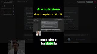 AI per consigli nutrizionali perte science notebooklm [upl. by Onihc761]