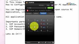How to Configure Zoiper Desktop Application  SIP Account Configuration with Zoiper Software [upl. by Aseuqram]