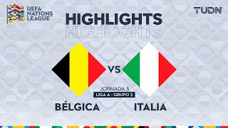 HIGHLIGHTS  Bélgica vs Italia  UEFA Nations League 2024  TUDN [upl. by Ettenajna512]