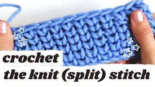 Crochet the knit stitch Increase decrease flat AND in the round  Waistcoat  Split Stitch [upl. by Naujahs856]