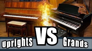 Upright pianos versus Grand pianos  Uprights Vs Grands [upl. by Ekud]