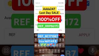 Adda 247 Coupon Code 2024 TodayAdda 247 Discount Coupon Code Free Coupon Code for NEET Adda 247 [upl. by Dinse]