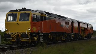 Colas Rail Tamper DR75010 Works 6Q10 Bristol Kingsland Road  Crediton [upl. by Enomal]