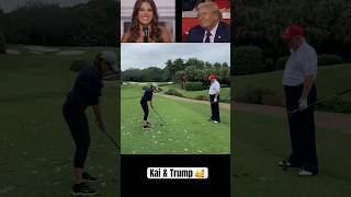 Kai got in a great round of golf with grandpa Donald Trump 🥰 donaldtrump kaitrump trump shorts [upl. by Cassilda249]