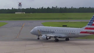 Quick Clip  American Eagle ERJ175 Takeoff at Tallahassee International Airport [upl. by Horatius685]