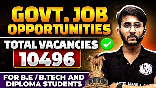 Government Job Vacancies in 2024  for BE  BTech and Diploma Students [upl. by Yllaw]