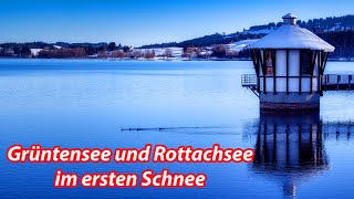 Grüntensee und Rottachsee im ersten Schnee [upl. by Ydnem]