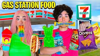 EATING ONLY GAS STATION FOOD FOR 24 HOURS [upl. by Cadmar]