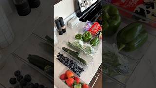 fridge restock🍒🥦✨ fridgerestock fridge restock asmr organization kitchen [upl. by Nnire949]