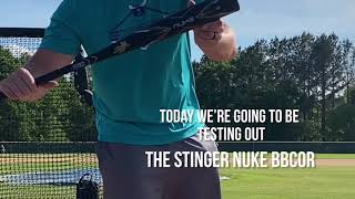 Testing the Stinger NUKE BBCOR Baseball Bat Review [upl. by Aratihc]