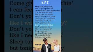 Rosé APT lyrics BPtrueblink [upl. by Kippie]