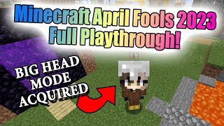 Minecraft April Fools 2023 Full Playthrough ep 1 [upl. by Winsor]