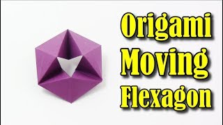 Origami Flexagon EASY Moving Flexagon IN ENGLISH  Yakomoga Easy Origami tutorial [upl. by Drahcir775]