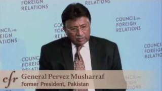 Musharraf at CFR Pakistans Role in Afghanistan [upl. by Tterrej]