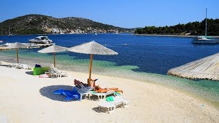 Rogoznica Croatia  beach near Perla Resort  4K [upl. by Kellene]