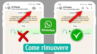 Come disattivare la chat vocale di gruppo di WhatsApp aggiornamento [upl. by Ahcrop]