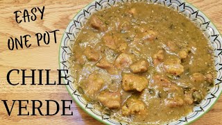 EASY ONE POT CHILE VERDE RECIPE  no fresh tomatillos required  chileverde mexicanfood [upl. by Pool]