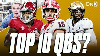 Predicting Top 10 QBs in College Football in 2024  Carson Beck Shedeur Sanders Jalen Milroe MORE [upl. by Aletsirc]