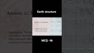 Earths Structure Plate Tectonics Earthquakes and Volcanism MCQ16   ShortsEarthStructureMCQ [upl. by Nnor]