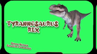 TYRANNOSAURUS REX green screen animation GREEN SCREEN video footage [upl. by Ejrog419]